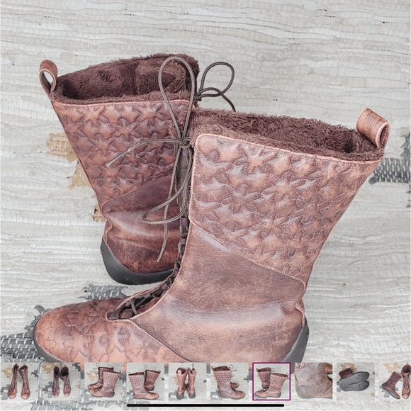 Helly Hansen Freyja Leather Quilted Faux Fur Lace Up Winter Snow Boots 7.5 - Picture 4 of 9